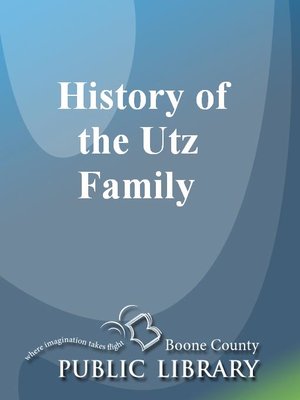 cover image of History of the Utz Family